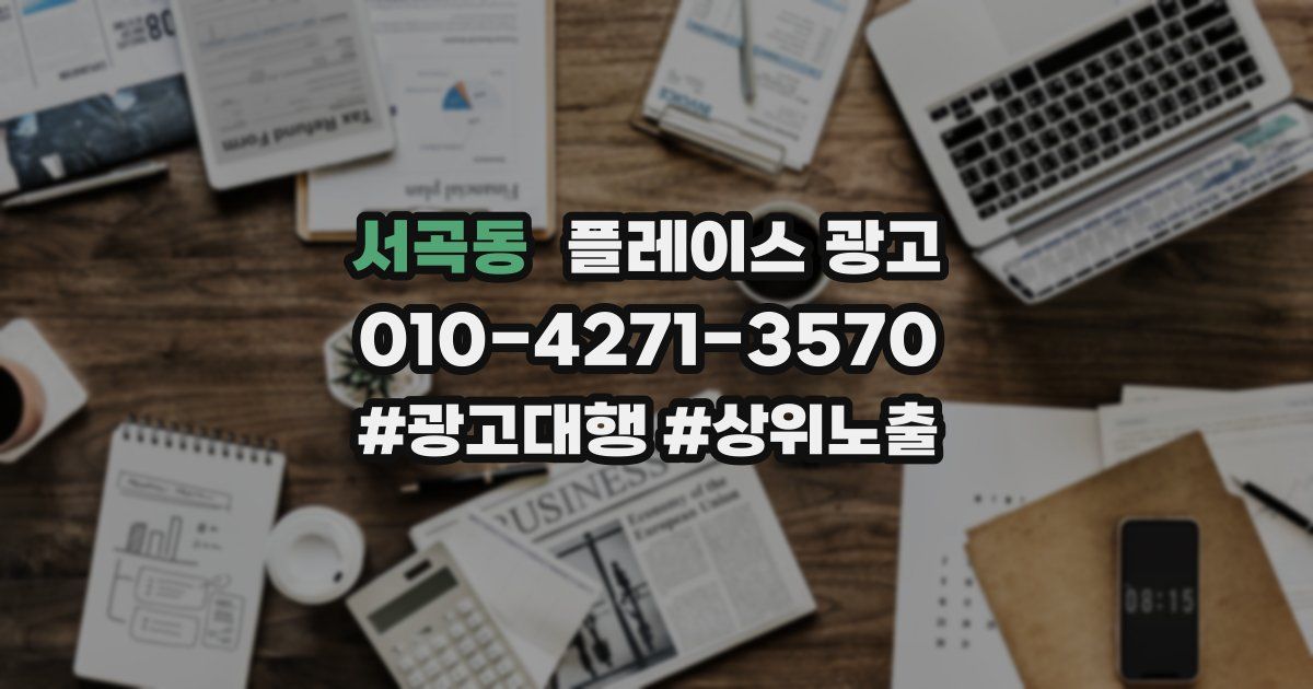 서곡동 플레이스 광고
