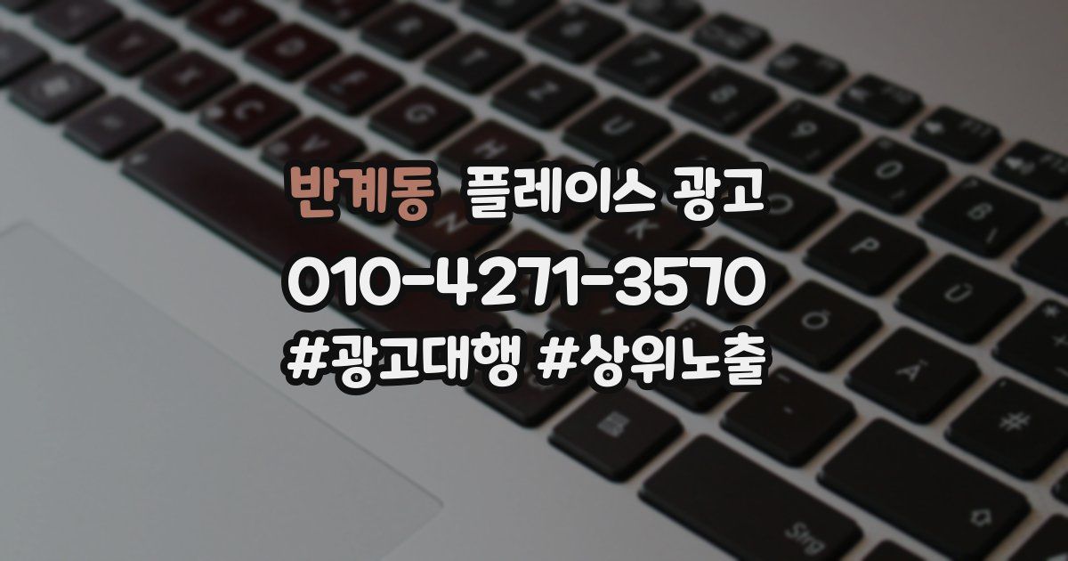 반계동 플레이스 광고
