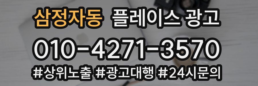 삼정자동 플레이스 광고