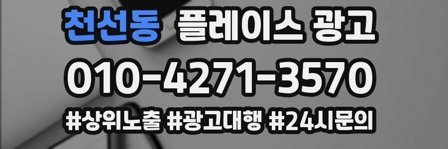 천선동 플레이스 광고