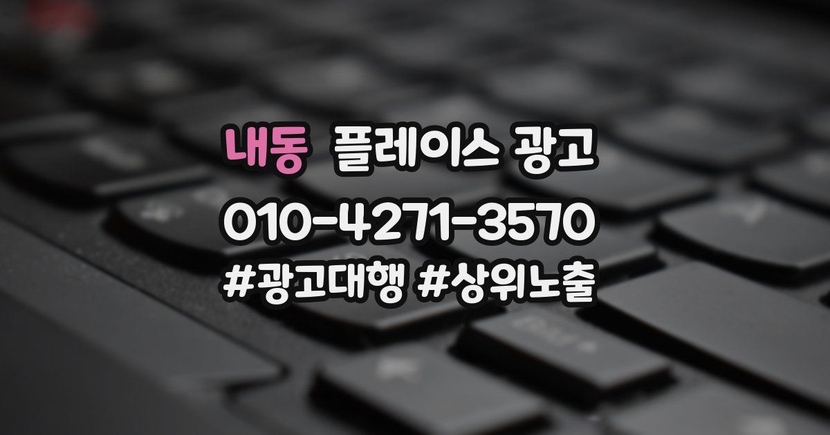 내동 플레이스 광고