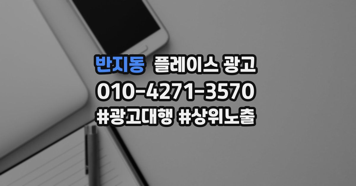 반지동 플레이스 광고