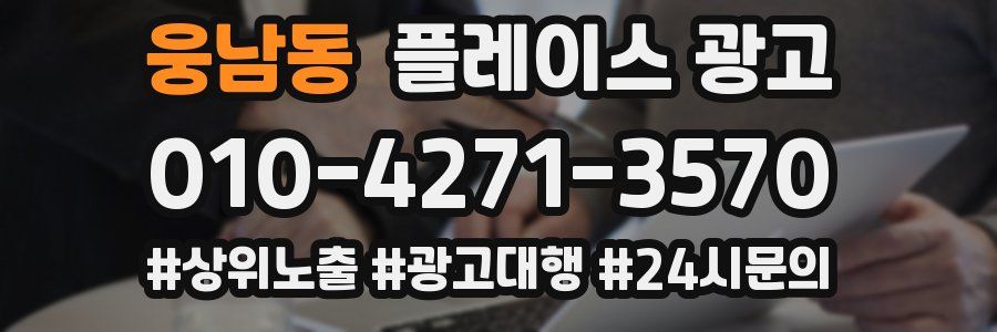 웅남동 플레이스 광고