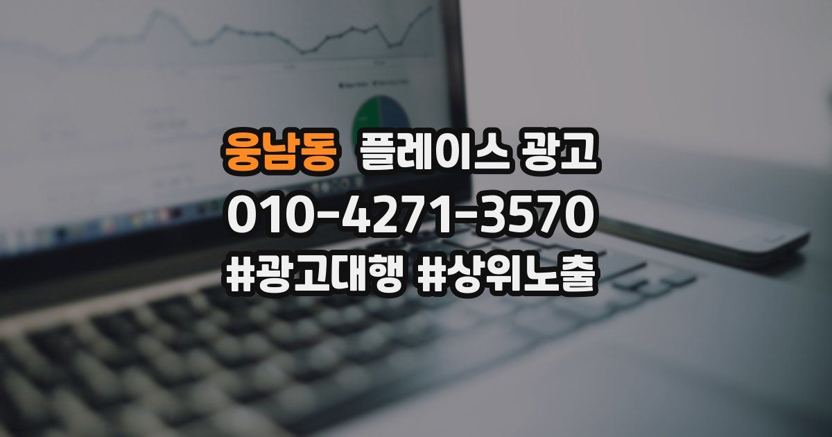 웅남동 플레이스 광고