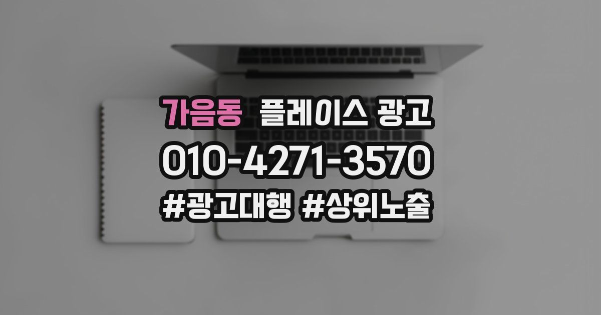 가음동 플레이스 광고