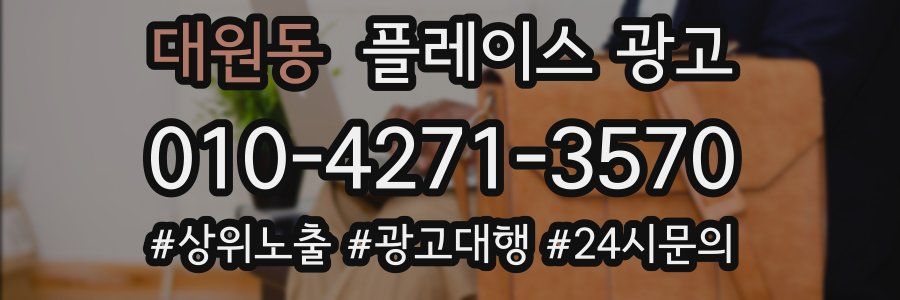 대원동 플레이스 광고