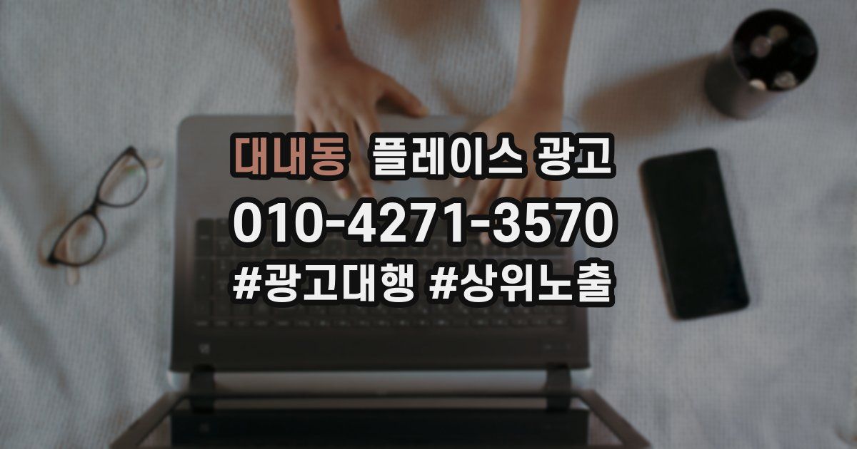대내동 플레이스 광고