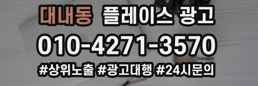 대내동 플레이스 광고