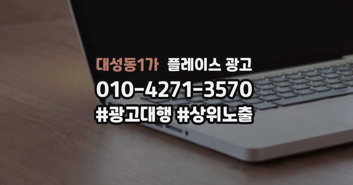 대성동1가 플레이스 광고