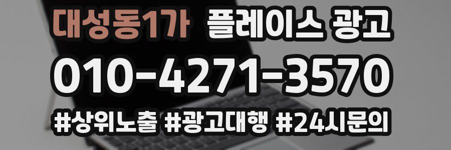 대성동1가 플레이스 광고
