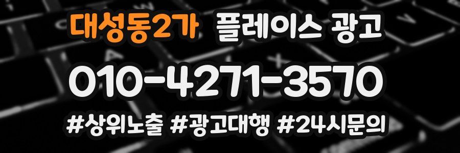 대성동2가 플레이스 광고