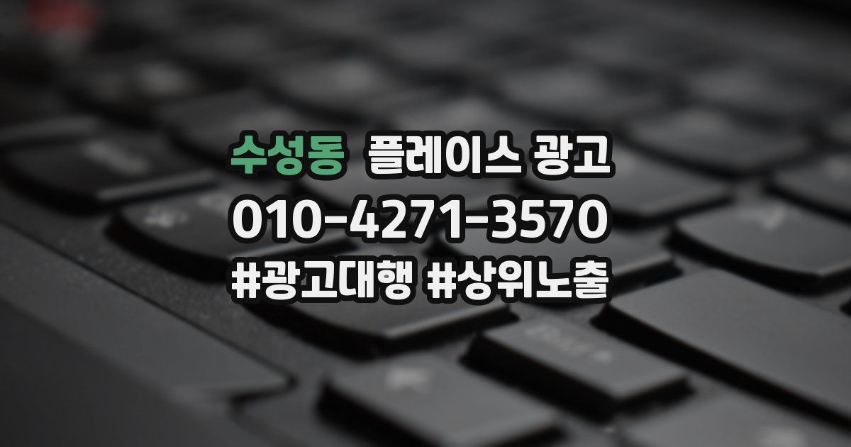 수성동 플레이스 광고