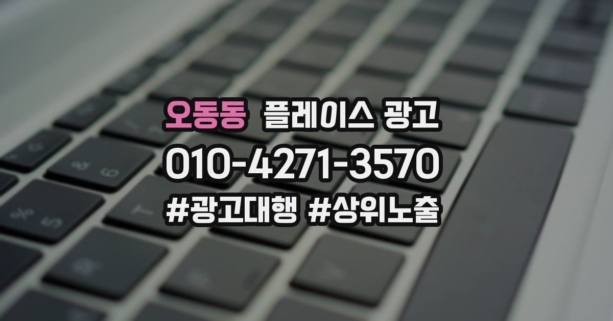 오동동 플레이스 광고