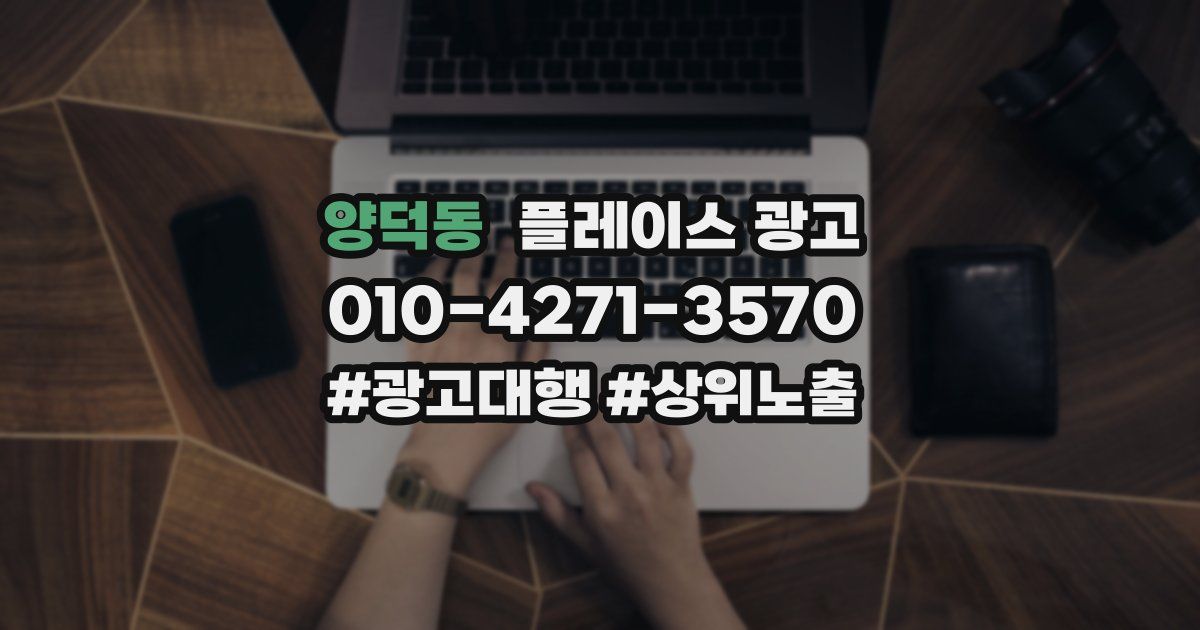 양덕동 플레이스 광고