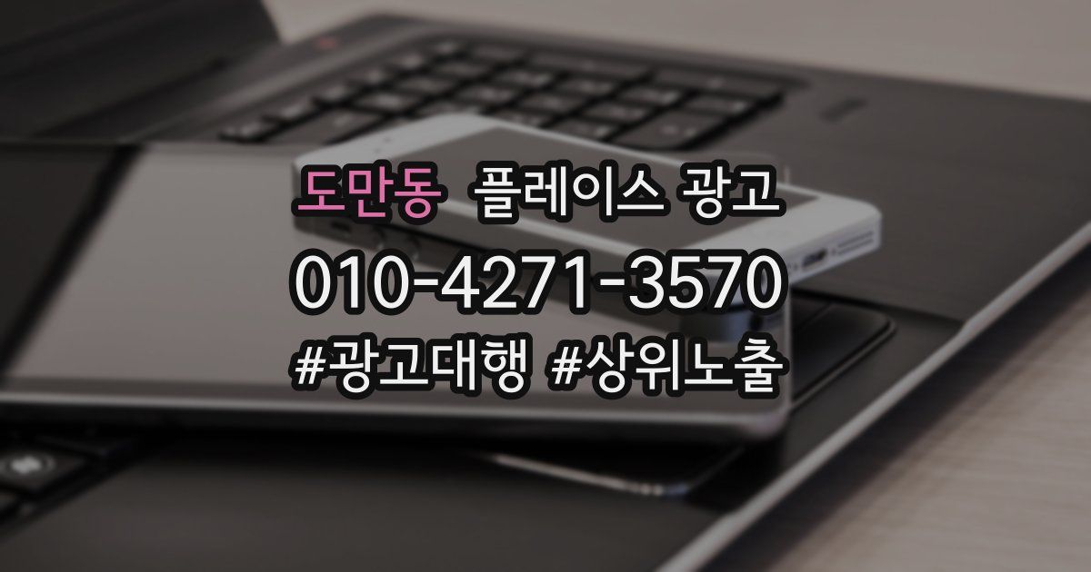 도만동 플레이스 광고