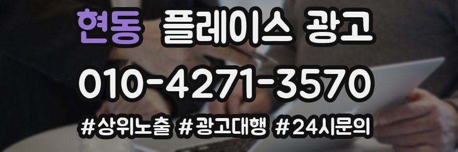 현동 플레이스 광고