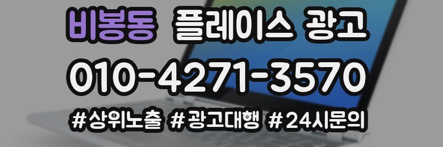 비봉동 플레이스 광고
