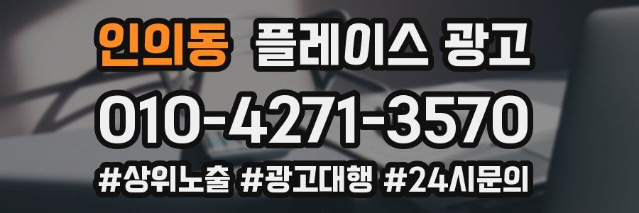 인의동 플레이스 광고