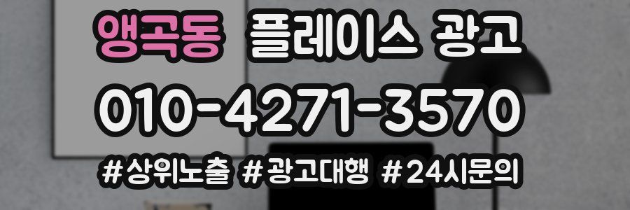 앵곡동 플레이스 광고