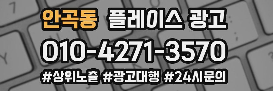 안곡동 플레이스 광고