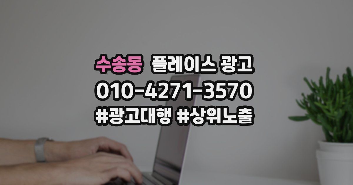 수송동 플레이스 광고