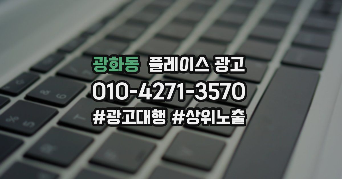 광화동 플레이스 광고