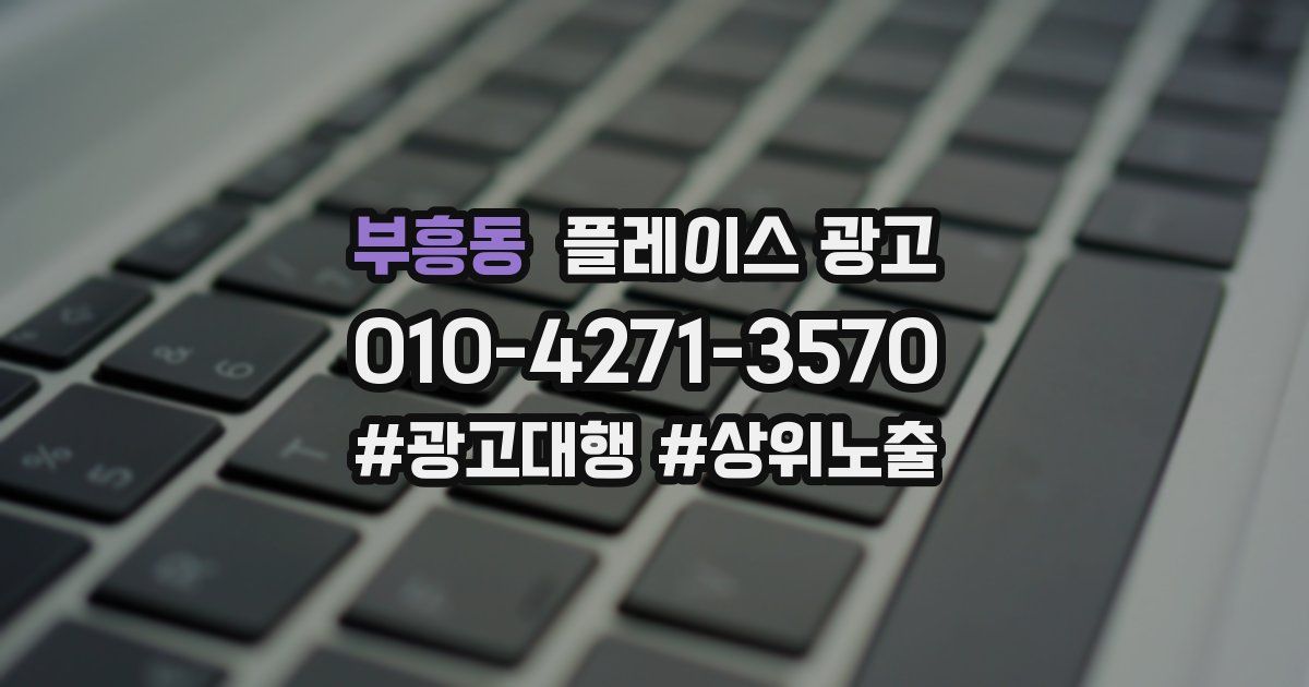 부흥동 플레이스 광고