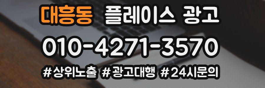 대흥동 플레이스 광고