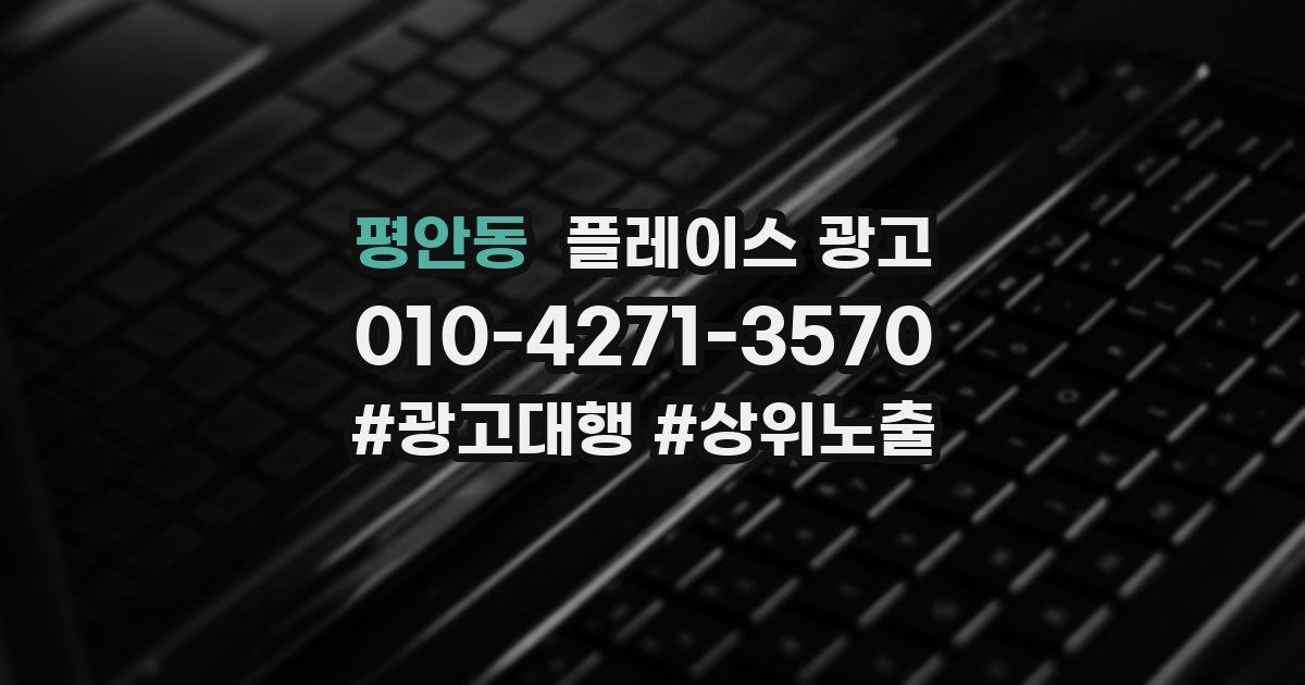 평안동 플레이스 광고