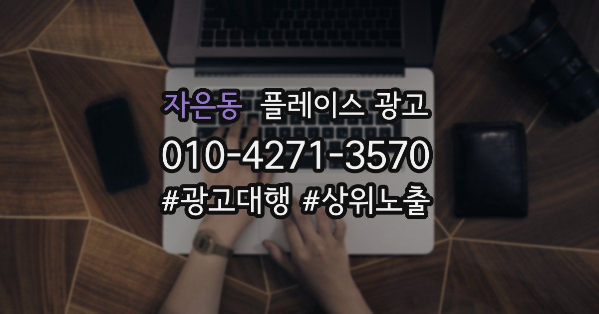 자은동 플레이스 광고