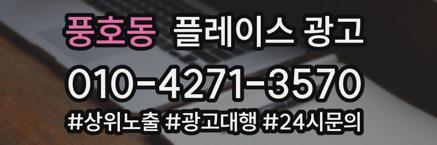 풍호동 플레이스 광고