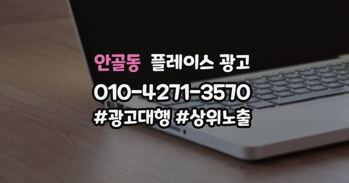 안골동 플레이스 광고