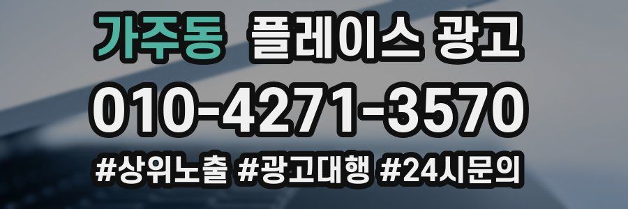 가주동 플레이스 광고