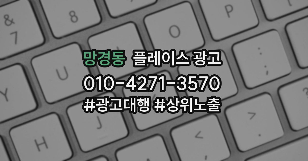 망경동 플레이스 광고