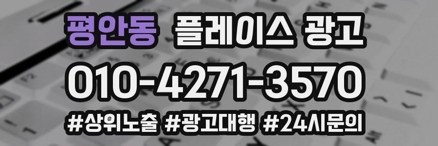 평안동 플레이스 광고