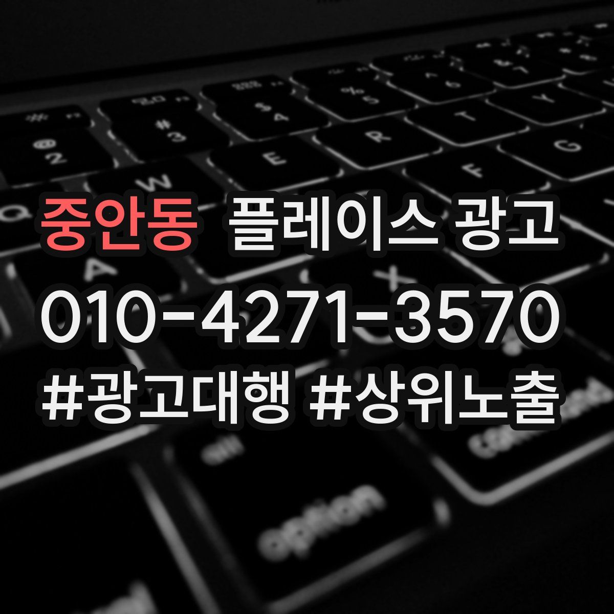 중안동 플레이스 광고