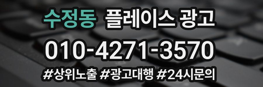 수정동 플레이스 광고