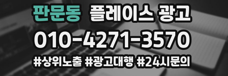 판문동 플레이스 광고