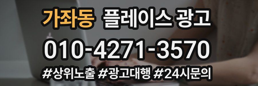 가좌동 플레이스 광고