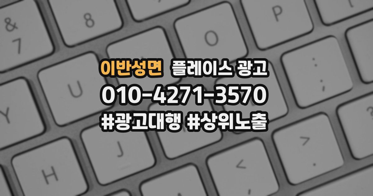 이반성면 플레이스 광고