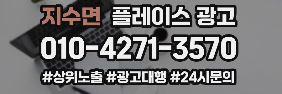 지수면 플레이스 광고
