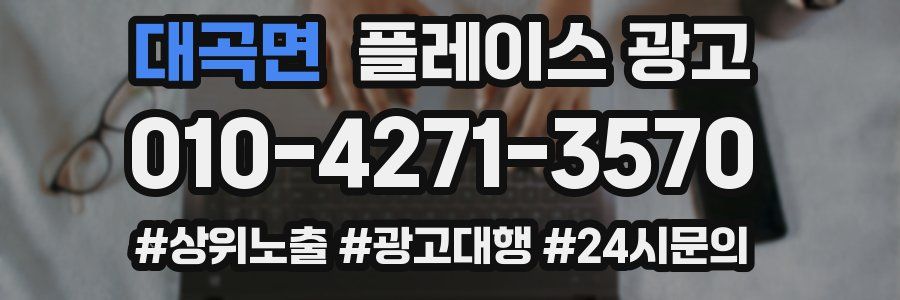 대곡면 플레이스 광고