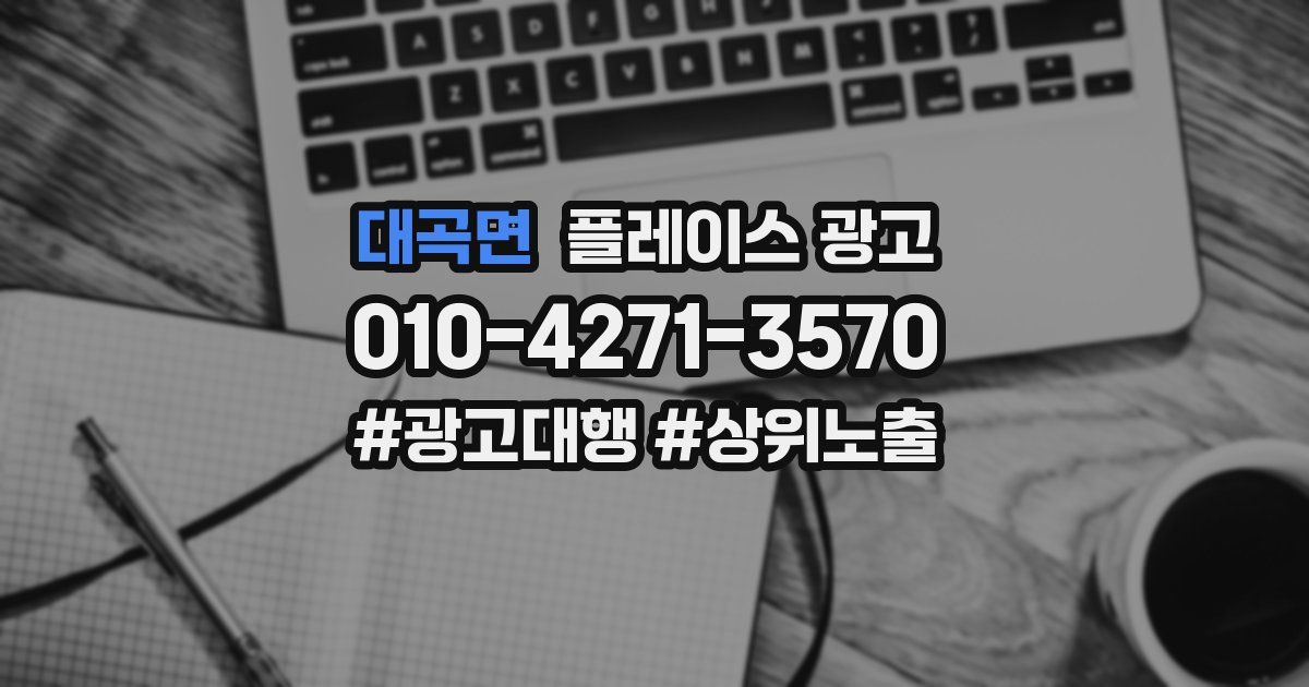 대곡면 플레이스 광고