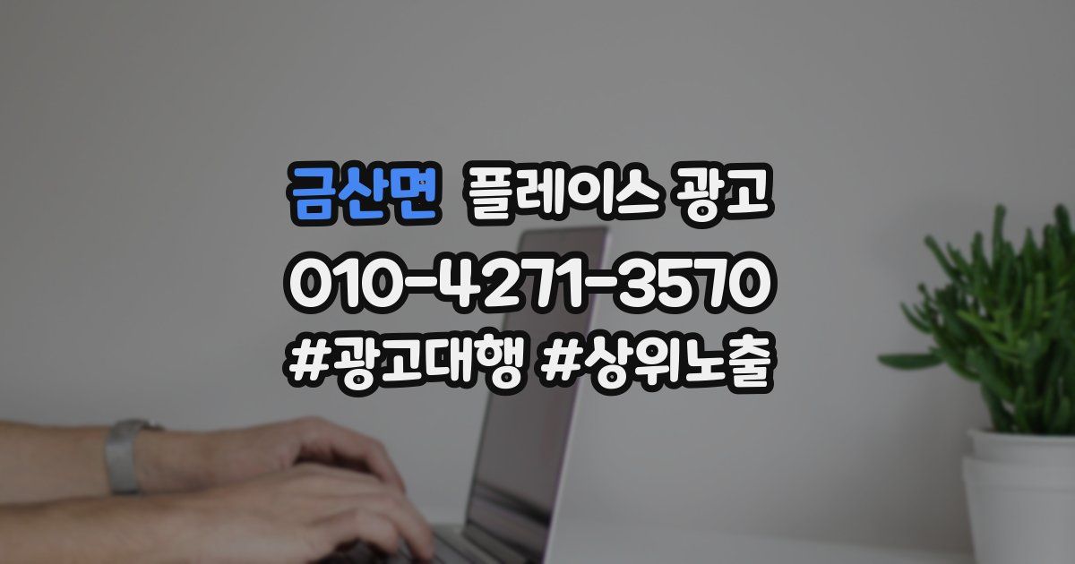 금산면 플레이스 광고