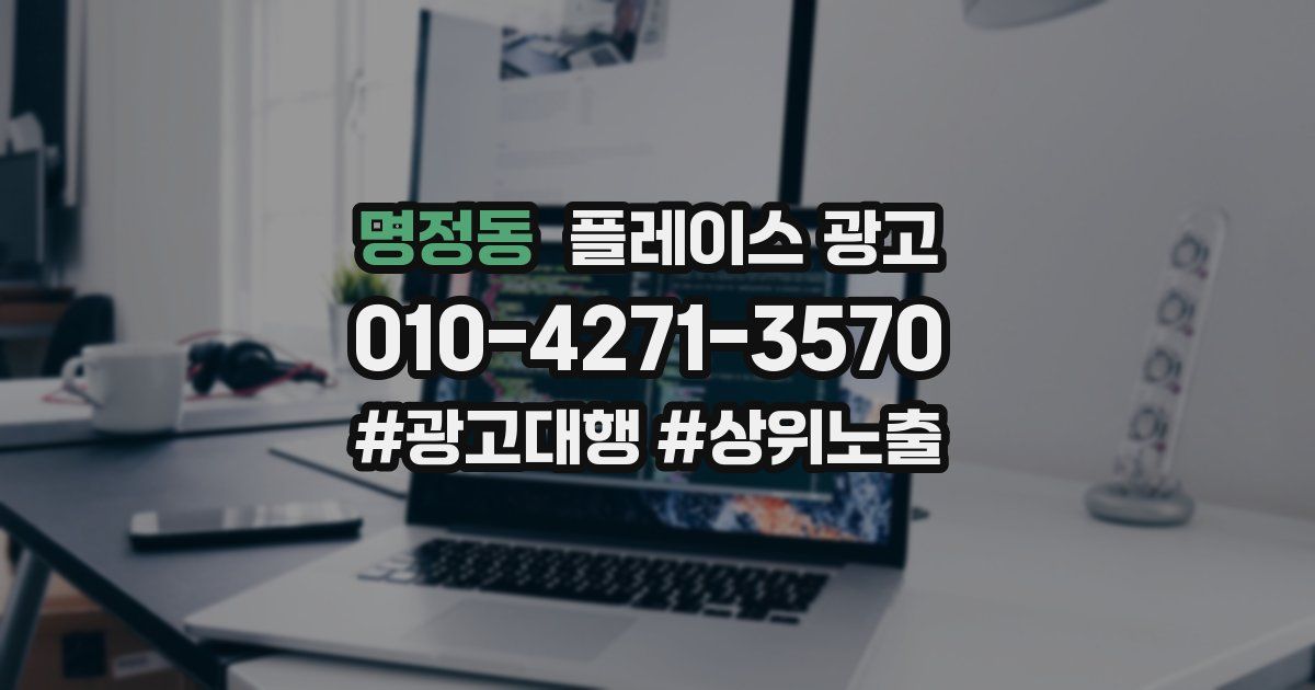 명정동 플레이스 광고
