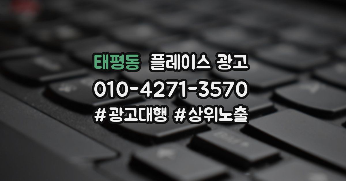 태평동 플레이스 광고