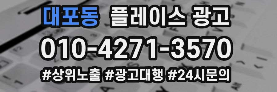 대포동 플레이스 광고