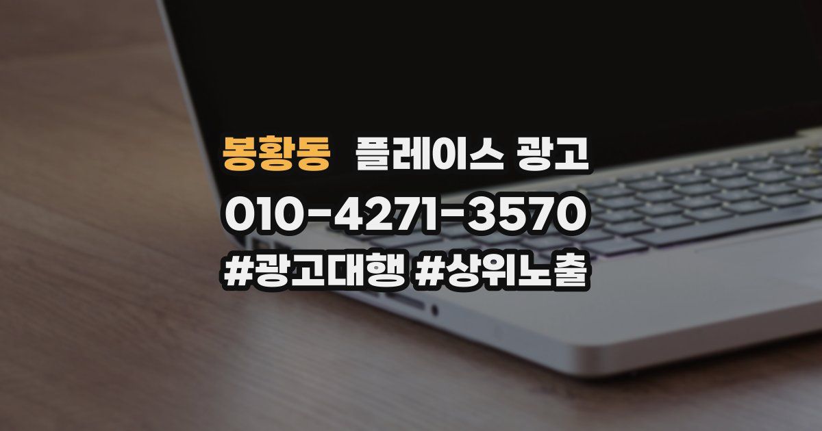 봉황동 플레이스 광고