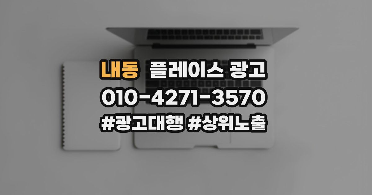 내동 플레이스 광고