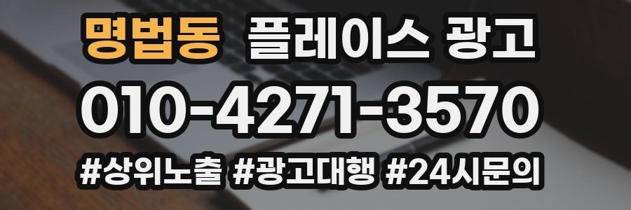 명법동 플레이스 광고